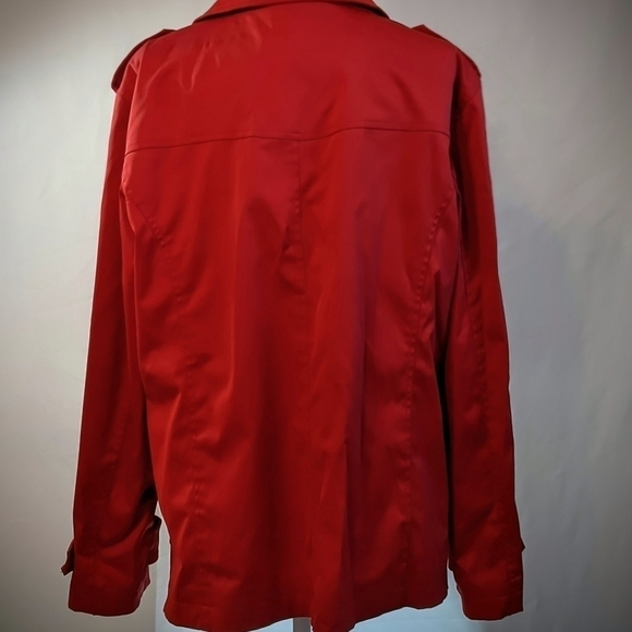 Red Double Breasted Rain Peacoat by Weatherproof - Picture 2 of 5